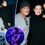 Tim McGraw e sua esposa Faith Hill fazem um raro passeio público para apoiar a filha nepo