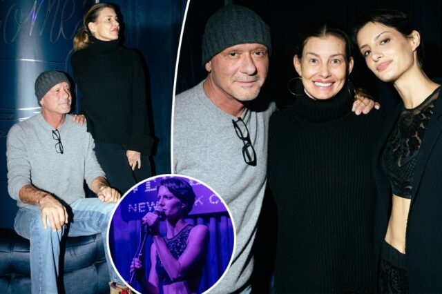 Tim McGraw e sua esposa Faith Hill fazem um raro Tim McGraw e sua esposa Faith Hill fazem um raro passeio público para apoiar a filha nepo
