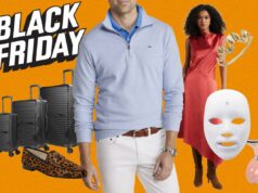 Todas as ofertas da Nordstrom Black Friday que nosso editor de moda está de olho: de bolsas a UGGs Vestido midi azul escuro com alças finas e saia plissada.