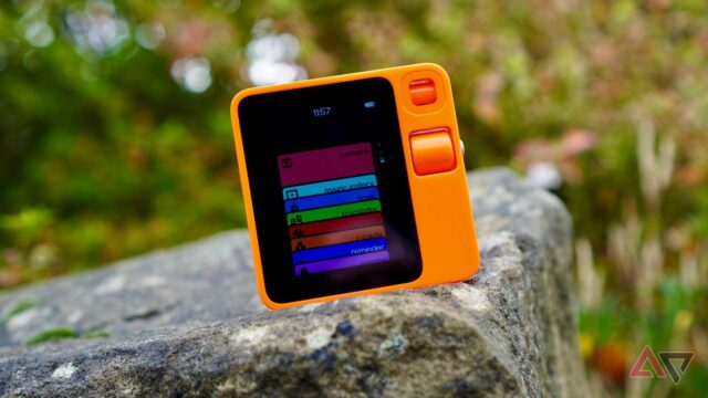 Uma pessoa segurando o Coelho R1