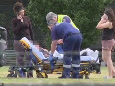 ‘Tornado estranho’ faz um castelo saltitante voar pelo ar enquanto quatro crianças são levadas às pressas para o hospital Cinco crianças ficaram feridas depois que um castelo saltitante se desprendeu do chão