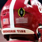 Alabama Crimson Tide player's helmet