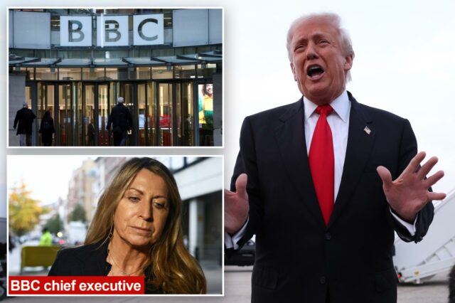 Trump ataca BBC 'corrupto' e 'desonesto' depois que chefes renunciam por causa de imagens adulteradas do discurso de 6 de janeiro
