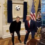 Donald Trump acompanhou o encontro com Ronaldo postando um vídeo de IA deles jogando futebol