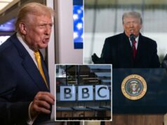 Trump planeja abrir processo de até US$ 5 bilhões contra a BBC por causa do documentário editado em 6 de janeiro Trump planeja abrir processo de até US$ 5 bilhões contra a BBC por causa do documentário editado em 6 de janeiro