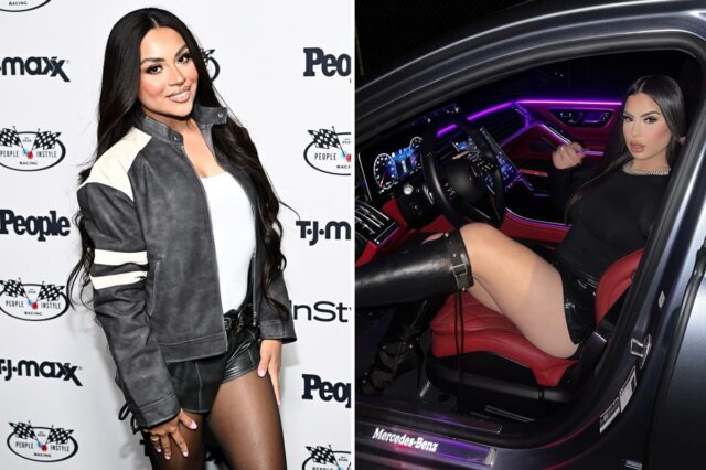 Saraya DeLaRosa participa da festa PEOPLE And InStyle Drive-By F1.