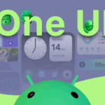 Samsung Galaxy S25 deitado de bruços sobre uma mesa com o logotipo da Samsung visível