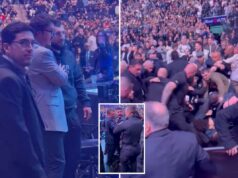 Uma grande briga começa entre Dillon Danis, equipe de Islam Makhachev, na feia cena do UFC 322 Uma grande briga começa entre Dillon Danis, equipe de Islam Makhachev, na feia cena do UFC 322