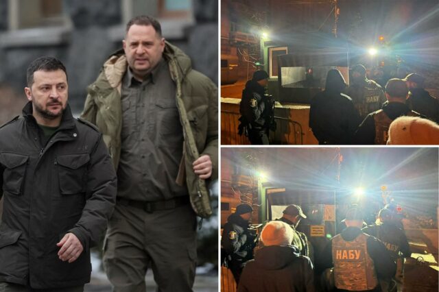 Unidades anticorrupção invadem casa e escritórios do chefe de gabinete Unidades anticorrupção invadem casa e escritórios do chefe de gabinete de Zelensky