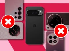Usei muitos telefones principais este ano, mas sempre volto ao Pixel 10 Pro Pixel 10 Pro encostado em uma almofada rosa