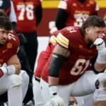 VÍDEO: Benjamin Brahmer, do estado de Iowa, desmaia em campo após golpe assustador