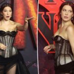 Veja Millie Bobby Brown aplaudindo os fotógrafos dizendo-lhe para sorrir na estreia da 5ª temporada de 'Stranger Things' em Londres