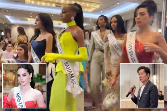 Vencedora do Miss Universo, concorrentes saem da cerimônia por causa Vencedora do Miss Universo, concorrentes saem da cerimônia por causa do comentário ‘desrespeitoso’ do executivo à rainha da beleza