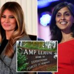 Veteranos expostos a produtos químicos tóxicos em Camp Lejeune pedem a Trump que faça “justiça há muito esperada”, enquanto Melania e Usha visitam a base militar