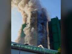 Vídeo captura início do incêndio em Hong Kong Vídeo captura início do incêndio em Hong Kong