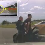 Vídeo dramático mostra a polícia prendendo dois motoristas por ultrapassar 160 km / h perto da zona escolar da Flórida