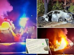 Vídeo dramático mostra policiais heróis puxando motorista inconsciente dos destroços em chamas de NJ – depois que o telefone salvou sua vida Vídeo dramático mostra policiais heróis puxando motorista inconsciente dos destroços em chamas de NJ – depois que o telefone salvou sua vida