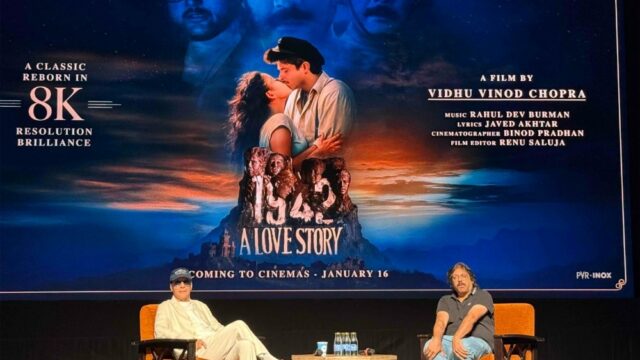 Vidhu Vinod Chopra e Abhijat Joshi contam histórias sinceras e florescem no palco no Festival Internacional de Cinema da Índia
