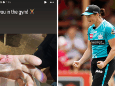 WBBL 11: Grace Harris divide a teia e continua gravando um clipe viral WBBL 11: Grace Harris divide a teia e continua gravando um clipe viral