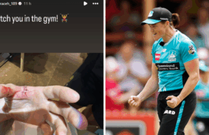 WBBL 11: Grace Harris divide a teia e continua gravando um clipe viral WBBL 11: Grace Harris divide a teia e continua gravando um clipe viral