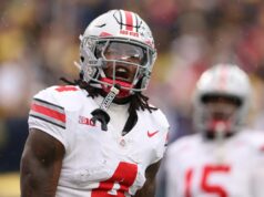 WR Jeremiah Smith do estado de Ohio recebe elogios de LeBron James no grande dia Ohio State wide receiver Jeremiah Smith during Michigan game