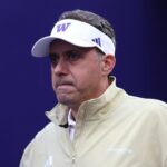 College football head coach Jedd Fisch of the Washington Huskies