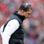Luke Fickell head coach of the Wisconsin Badgers