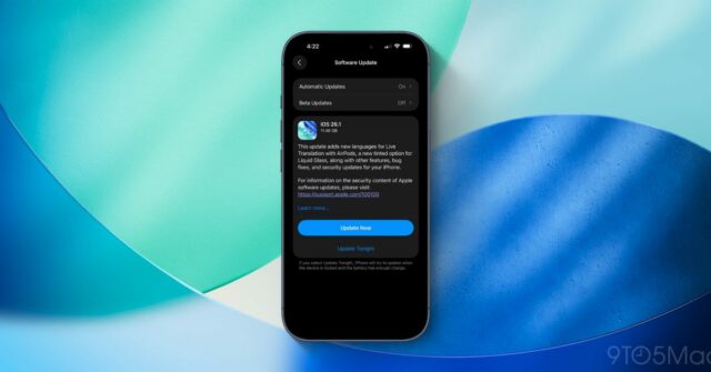 iOS 26.1: Aqui estão as notas de lançamento oficiais da Apple
