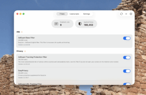 wBlock é a melhor maneira de bloquear anúncios no Safari A integração do wBlock, perguntando quais filtros você gostaria de ativar.