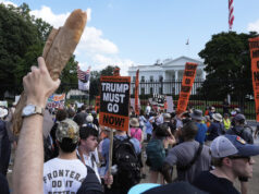 ‘Cheirava a cebola’: julgamento de manifestante que atirou sanduíches é hilário Desenho animado de Clay Jones