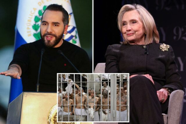 Bukele desafia Hillary Clinton a levar toda a população carcerária de El Salvador após críticas
