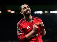 4 maiores vencedores e 2 perdedores no empate 4-4 do Manchester United com o Bournemouth Matheus Cunha celebrates for Manchester United.
