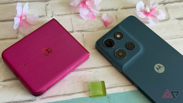 A Motorola não pode superar a Samsung Samsung – mas Motorola Razr+ rodeado por uma G Stylus e G Power