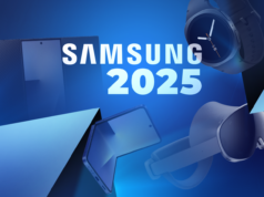 A Samsung não se reinventou em 2025 – mas acertou muito Samsung Galaxy A16 posicionado ao lado de um laço vermelho