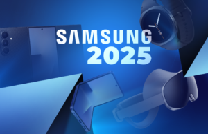 A Samsung não se reinventou em 2025 – mas acertou muito Samsung Galaxy A16 posicionado ao lado de um laço vermelho