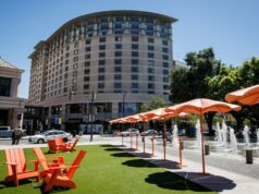 A San Jose State University agora possui oficialmente uma torre de alojamento estudantil Lounge Skybridge dentro de Spartan Village no Paseo, uma nova torre de alojamento estudantil para estudantes da San Jose State University, na quarta-feira, 14 de agosto de 2024, em San Jose, Califórnia (Dai Sugano/Bay Area News Group)