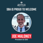 A Sports Betting Alliance anuncia Joe Maloney como o novo presidente. Gráfico promocional da Sports Betting Alliance anunciando 'A SBA tem orgulho de dar as boas-vindas a Joe Maloney.'