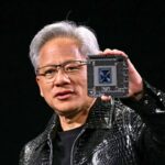Nvidia CEO Jensen Huang delivers a keynote address at the Consumer Electronics Show (CES) in Las Vegas, Nevada on January 6, 2025.