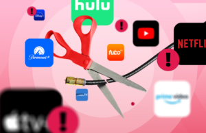 A bagunça do streaming é real: por que já me arrependo de ter cortado o cabo Interface do Google TV e Android TV sobreposta sobre um fundo estampado de cor clara