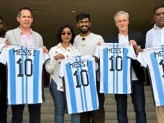 A comitiva de Lionel Messi visita o local de Hyderabad antes do GOAT Tour A comitiva de Lionel Messi visita o local de Hyderabad antes do GOAT Tour