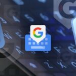 Ilustração do Google Gboard e vários ícones da área de transferência flutuando ao seu redor.