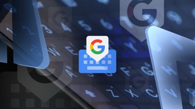 A embaraçosa falha de autocorreção que finalmente me convenceu a Ilustração do Google Gboard e vários ícones da área de transferência flutuando ao seu redor.