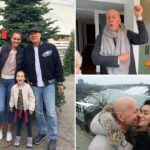 A esposa de Bruce Willis diz que a alegria do Natal pode parecer 'emaranhada em uma teia de tristeza' enquanto a estrela luta contra a demência