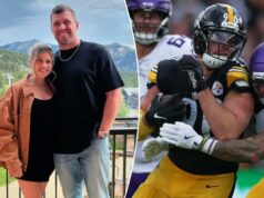 A esposa de TJ Watt dá atualizações sobre o colapso pulmonar da estrela do Steelers: ‘Longos e difíceis dias’ TJ Watt e sua esposa Dani Watt.