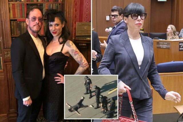 A esposa do baixista do Weezer, Scott Shriner, pede o divórcio meses depois de supostamente atirar em policiais em um impasse bizarro
