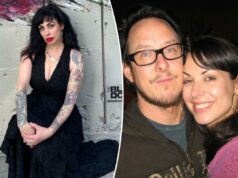 A ex-esposa do baixista do Weezer, Scott Shriner, Jillian Lauren, quebra o silêncio ao ser baleada por policiais, divórcio ‘doloroso’ A ex-esposa do baixista do Weezer, Scott Shriner, Jillian Lauren, quebra o silêncio ao ser baleada por policiais, divórcio 'doloroso'