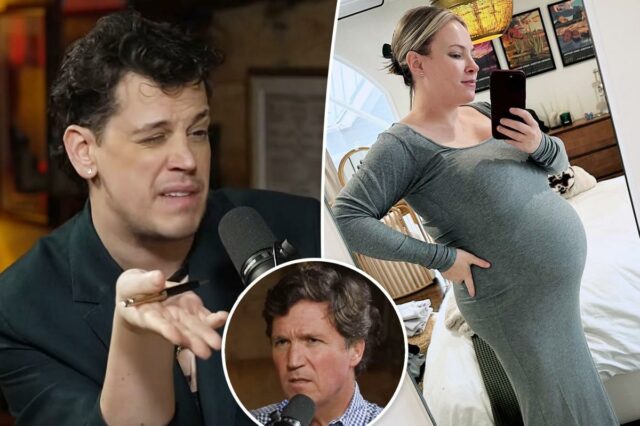 A grávida Meghan McCain emite uma declaração contundente depois que o convidado do podcast de Tucker Carlson a chama de 'gorda'
