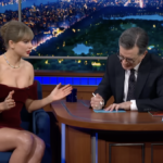 A ideia do romance de mistério de Taylor Swift para Stephen Colbert pós-Late Show é selvagem