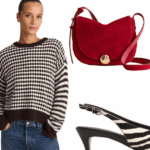 Vestidos Amazon Vermelho, Creme e Verde