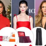 Colagem de três caixas diferentes de produtos para a pele do Dr. Dennis Gross com pacotes de peeling individuais.